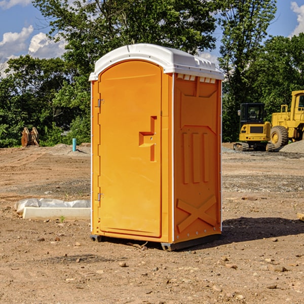 how often are the porta potties cleaned and serviced during a rental period in Kaycee